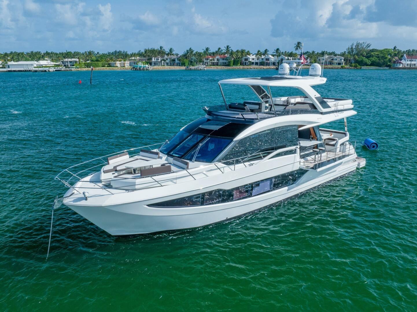 2019 Galeon 640 Fly GODSPEED cruising in Miami