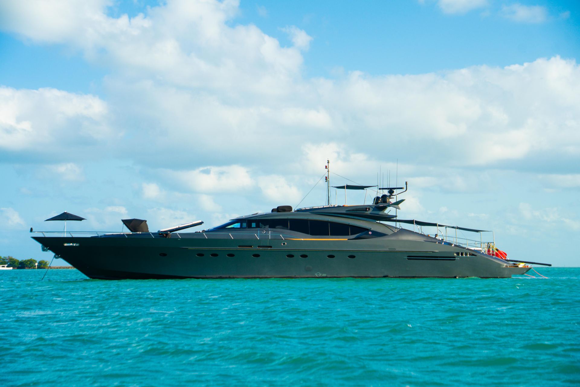 2003 Palmer Johnson 120 aluminum sport yacht with metallic grey hull in Miami
